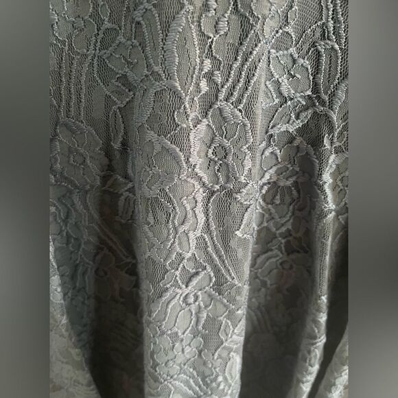 LC Lauren Conrad Womens Gray Asymmetric Round Neck Fit And Flare Dress - Size 14 - Picture 10 of 10